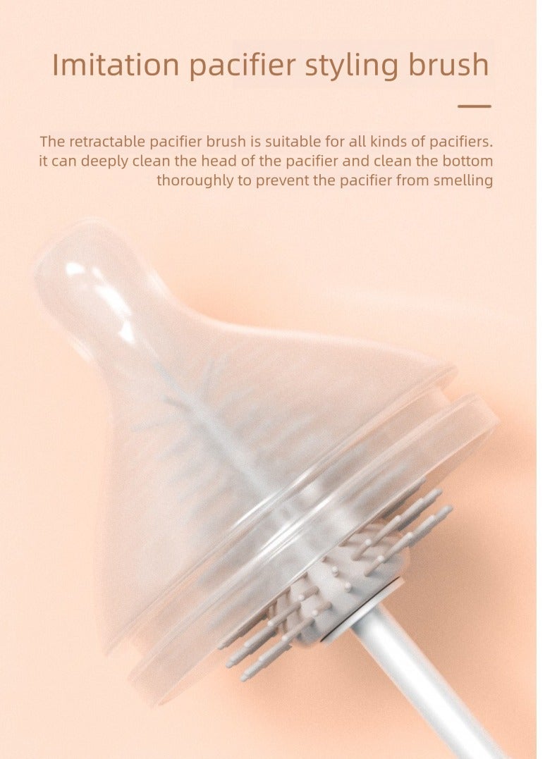3-in-1 Durable Silicone Baby Bottle Brush Set - Image 2
